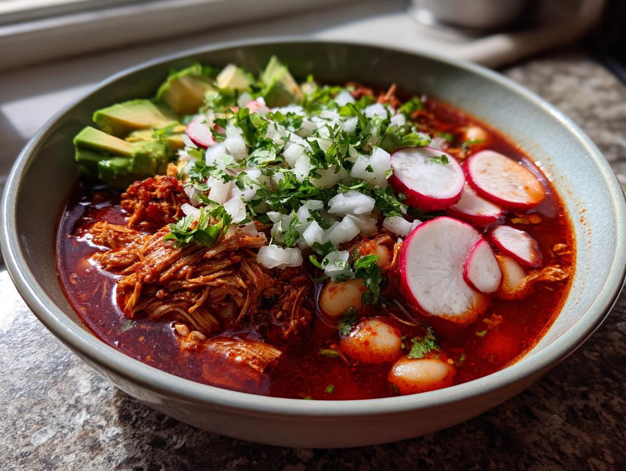 Delicious Red Pozole with Chicken: 1 amazing recipe