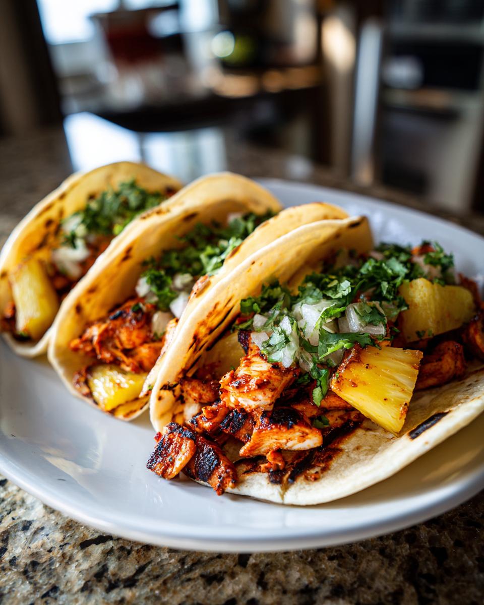 Sheet Pan Pineapple Chipotle Chicken Tacos: 1 Amazing Meal 5 Sheet Pan Pineapple Chipotle Chicken Tacos with Jalapeño Sauce - detail 2