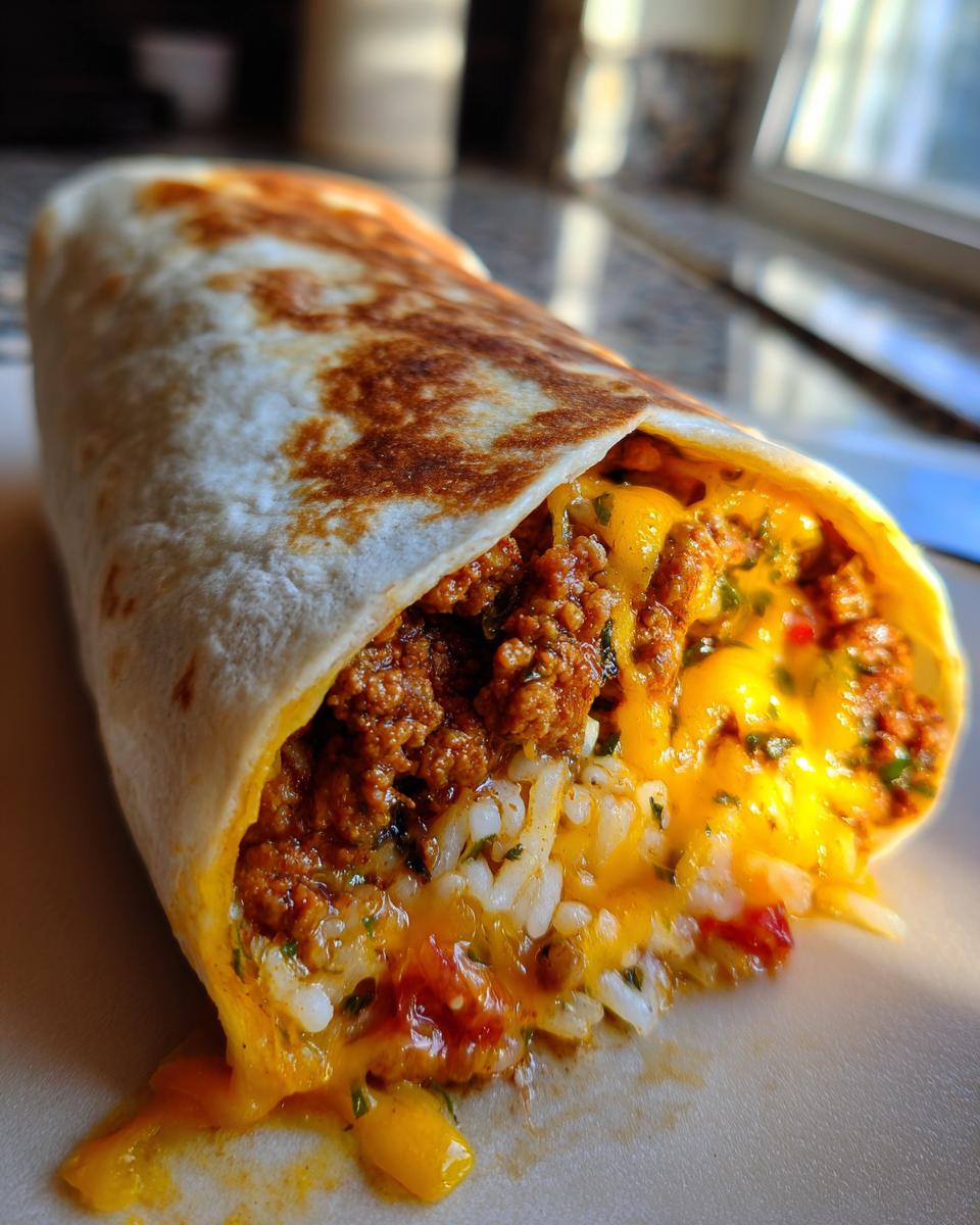 Cheesy Ground Chicken and Rice Burritos - detail 1