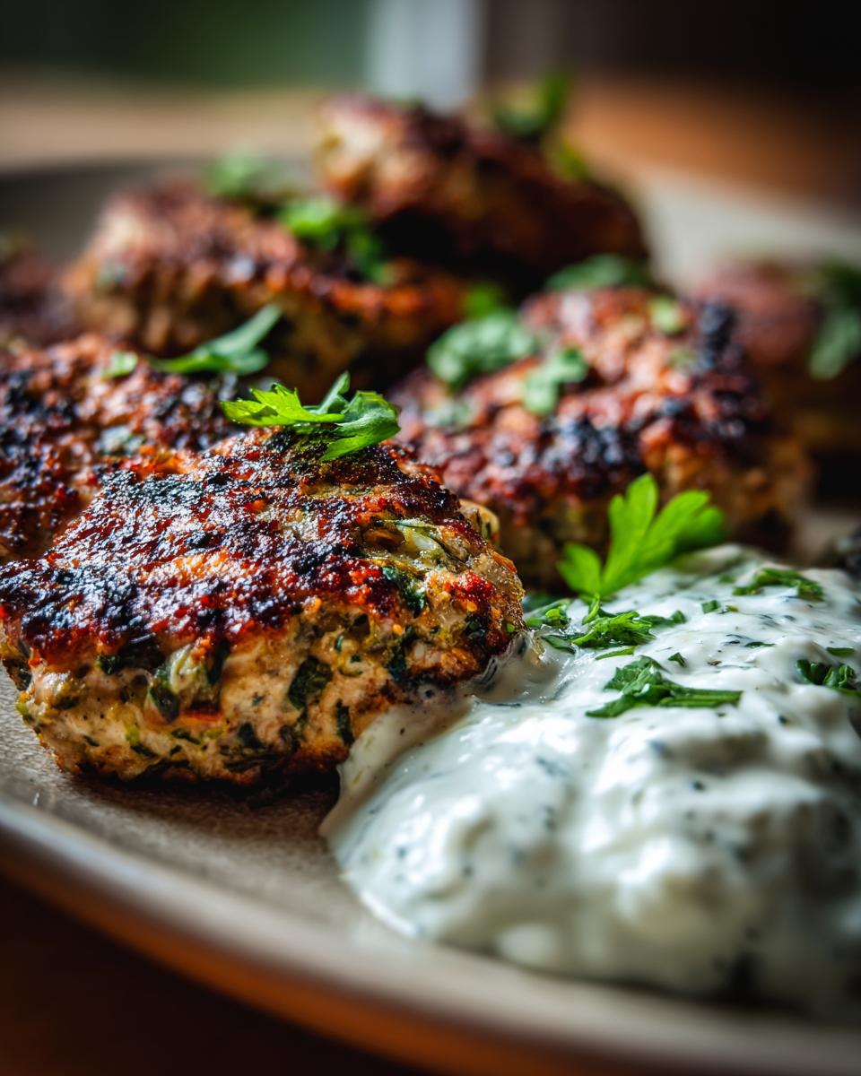 Chicken Kofta with Garlic Yogurt Sauce - detail 1