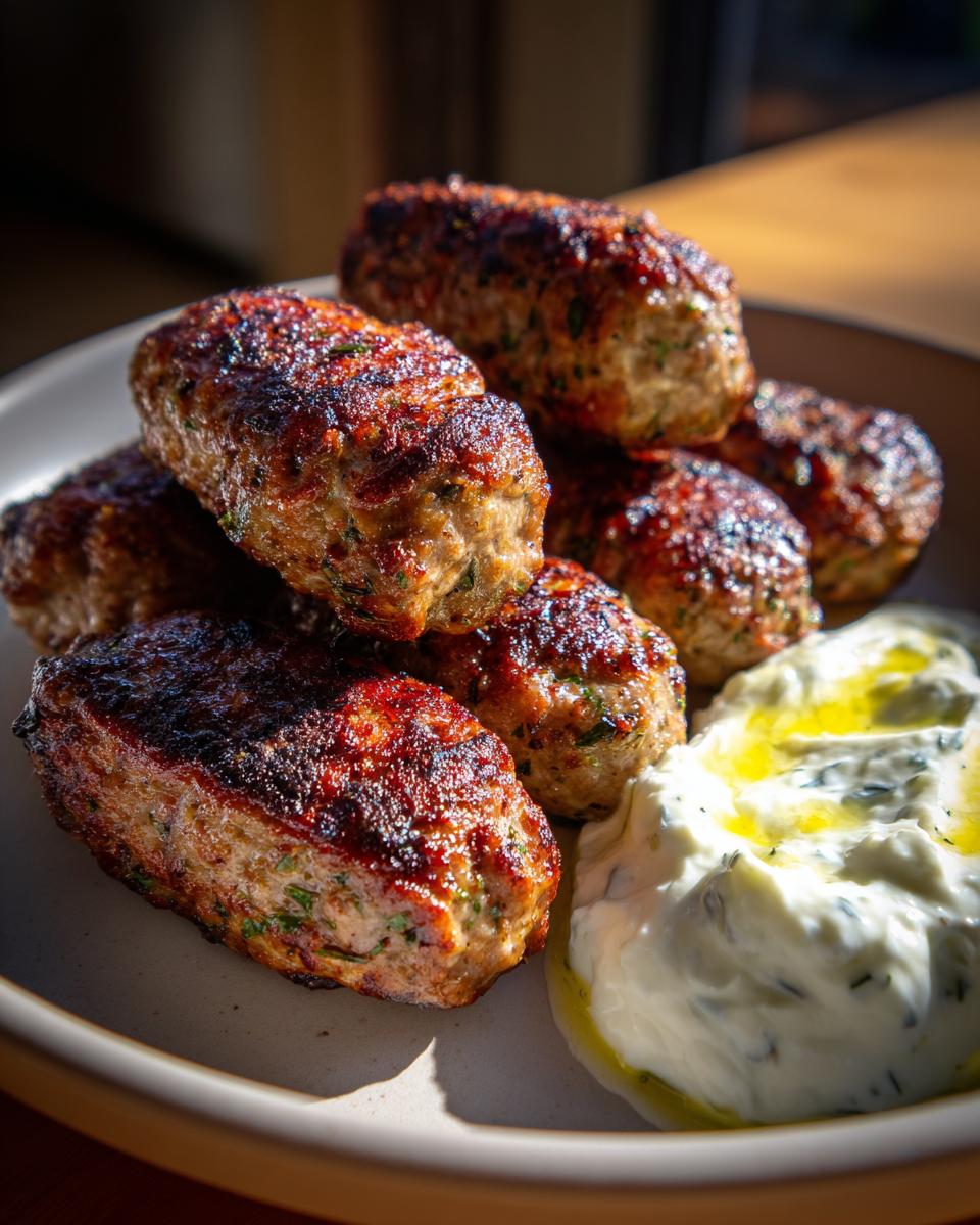 Chicken Kofta with Garlic Yogurt Sauce - detail 2