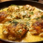Creamy Oven Baked Chicken Thighs