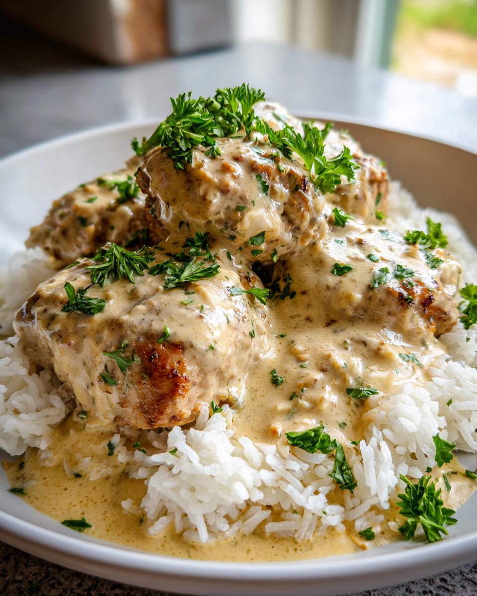 Creamy Smothered Chicken and Rice - detail 2