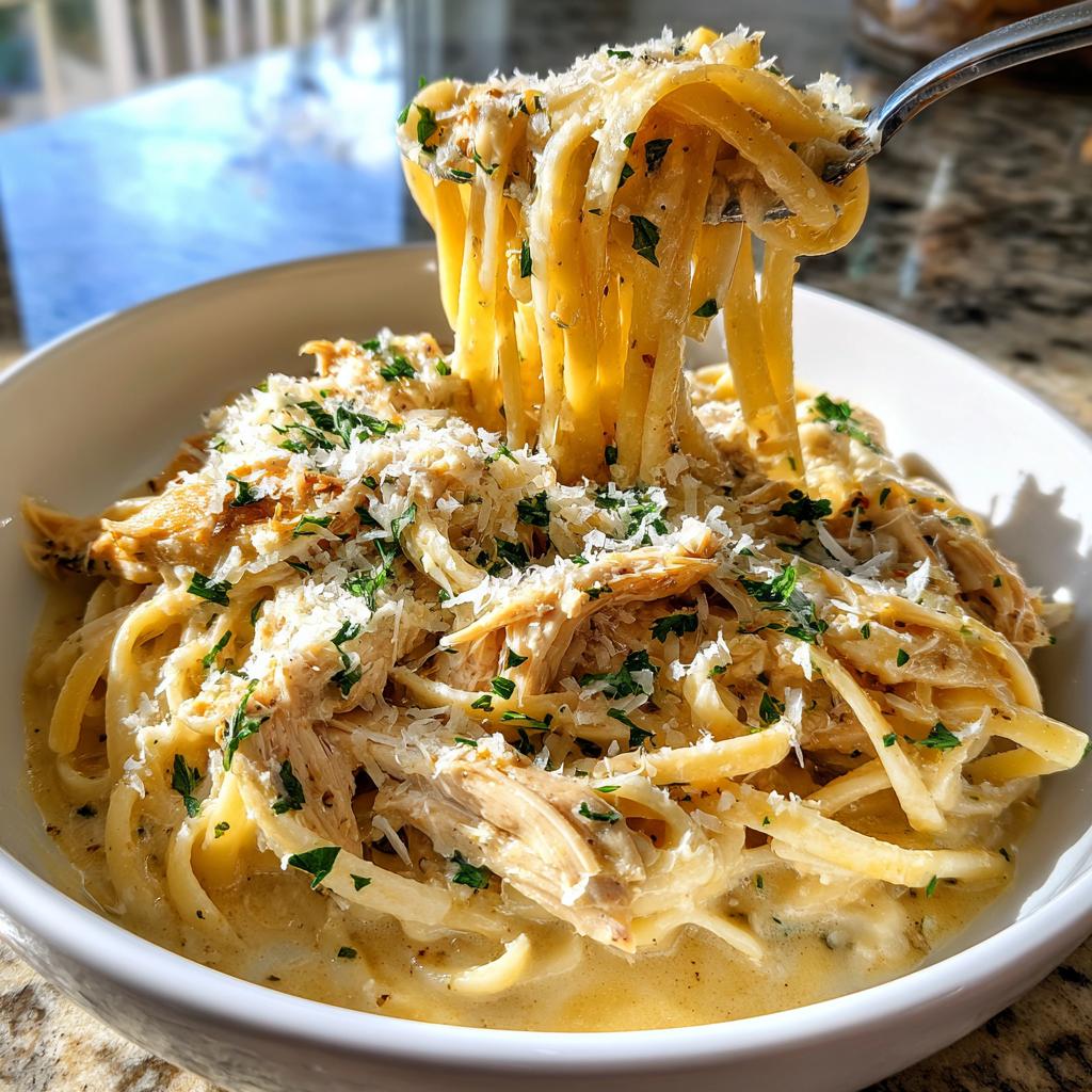 Amazing Crockpot Creamy Garlic Parmesan Chicken Pasta 4 Crockpot Creamy Garlic Parmesan Chicken Pasta - detail 1