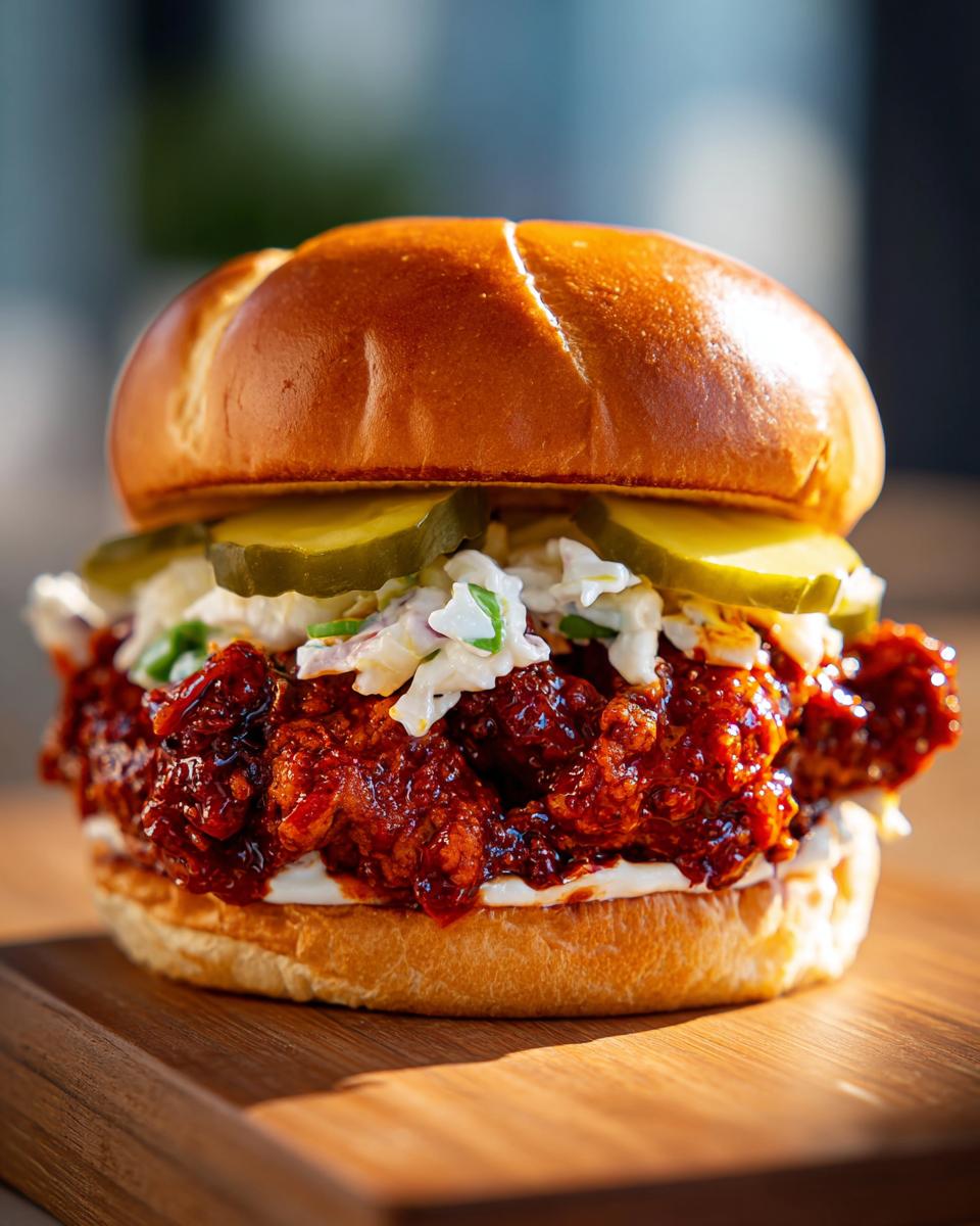 Amazing 4-Star Nashville Hot Chicken Sandwich 4 Nashville Hot Chicken Sandwich - detail 1