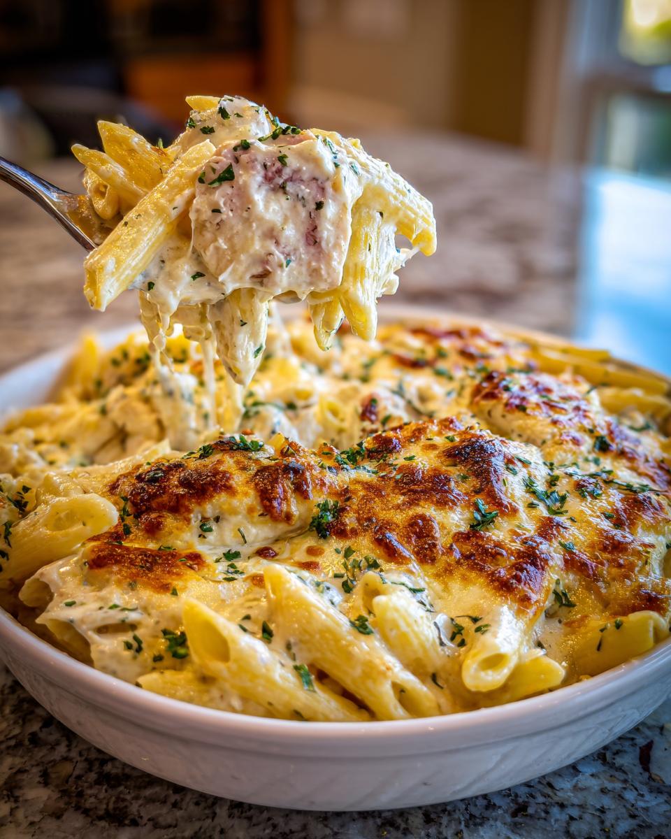 One-Bowl Chicken Alfredo Pasta Bake: Shocking 1 Dish 5 One-Bowl Chicken Alfredo Pasta Bake - detail 2