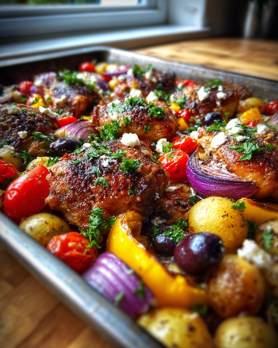 Sheet Pan Mediterranean Chicken: 1 Amazing Meal 4 Sheet Pan Mediterranean Chicken - detail 1