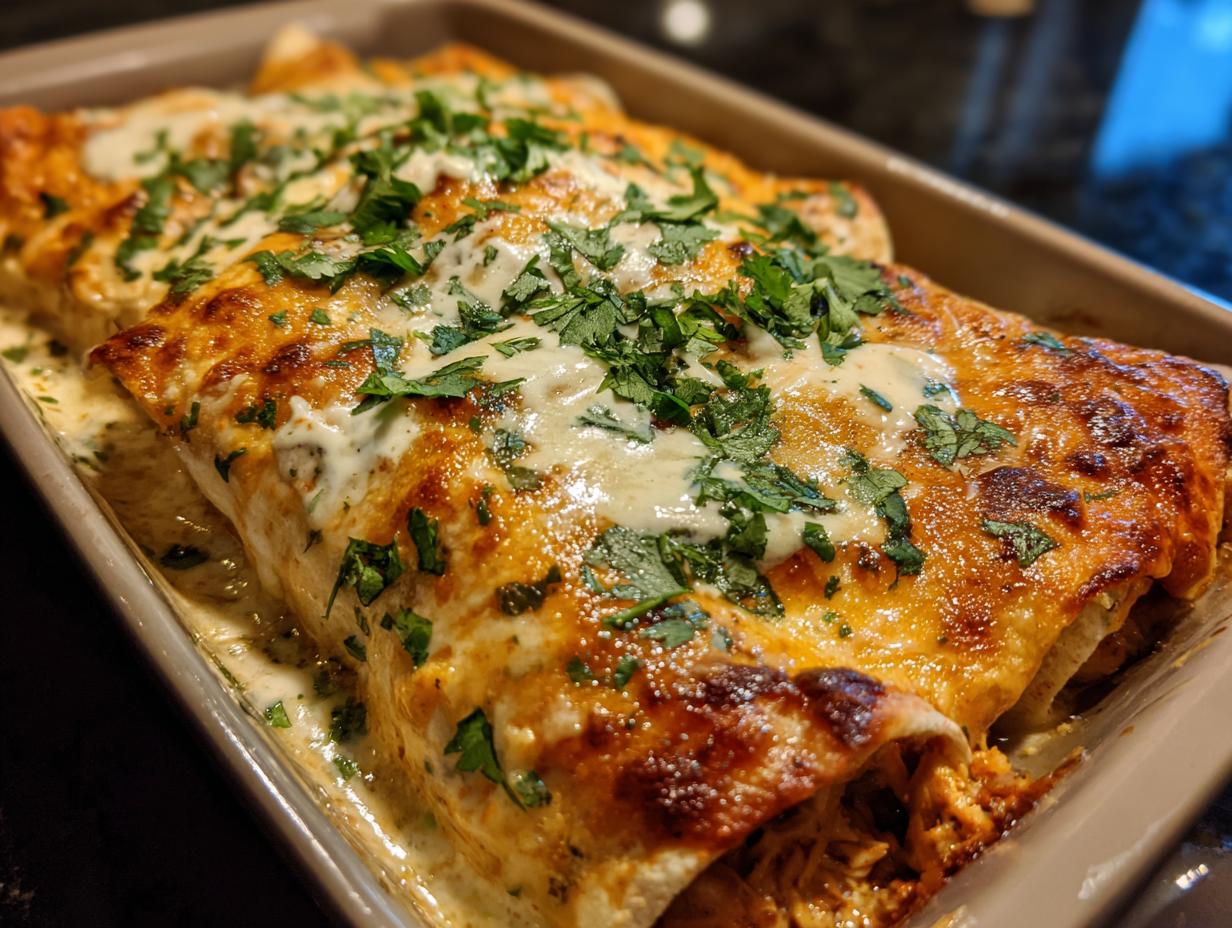 Amazing Shredded Chicken Enchiladas