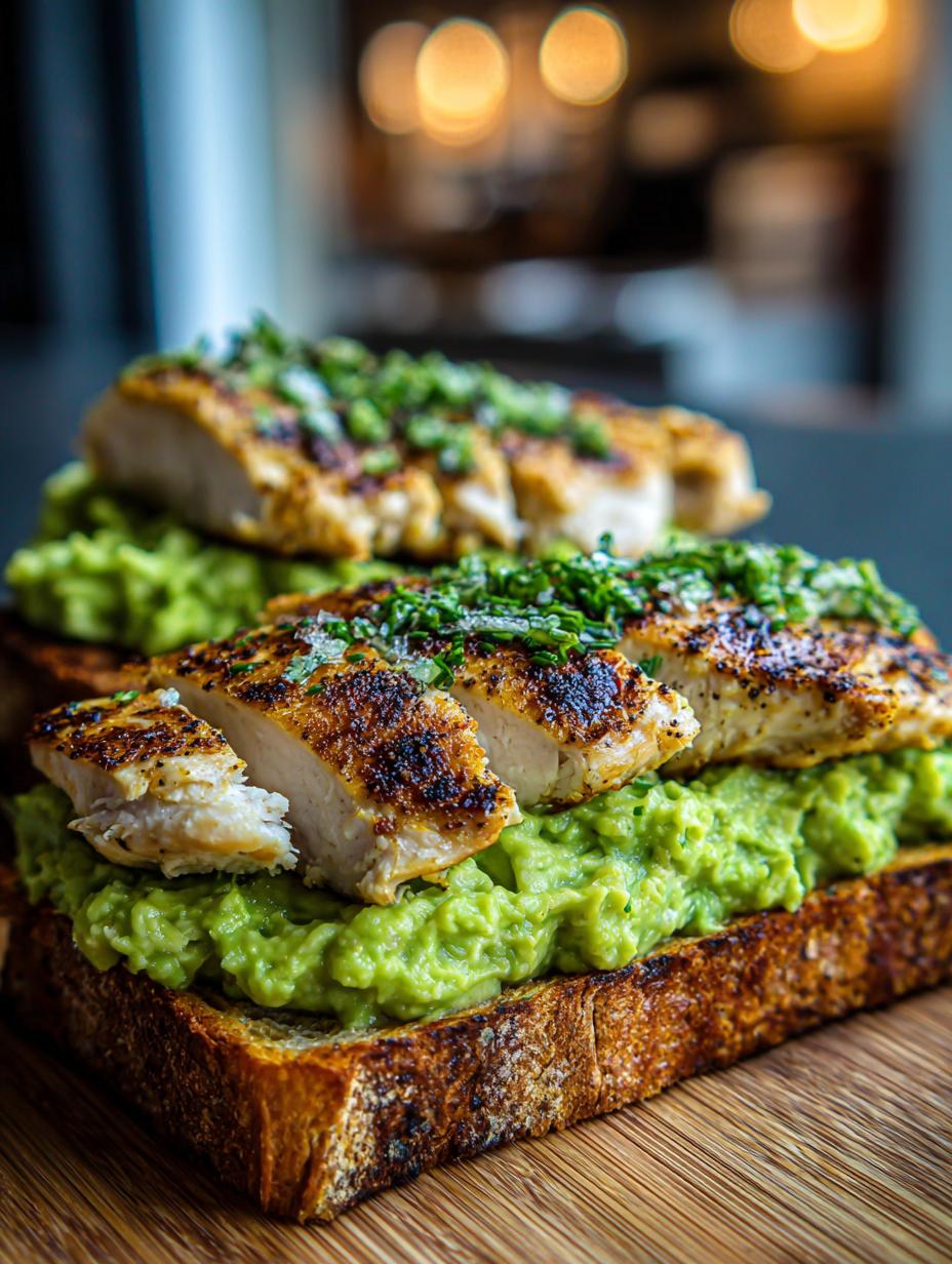 Amazing Chicken Avocado Toast in 25 Mins 5 Chicken avocado toast - detail 2
