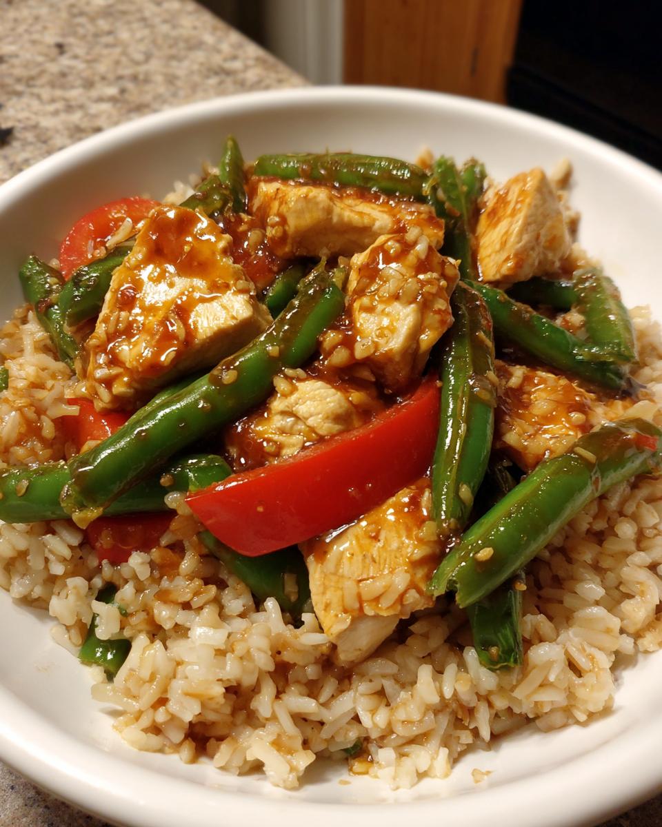Amazing Chicken Snap Pea Brown Rice Stir Fry 4 Servings 4 Chicken snap pea brown rice stir fry - detail 1