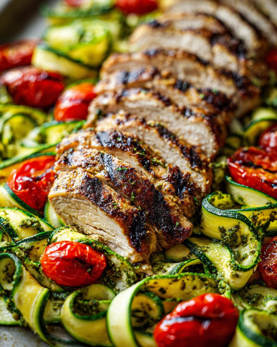 30 Minute Grilled chicken pesto zucchini triumph 4 Grilled chicken pesto zucchini - detail 1