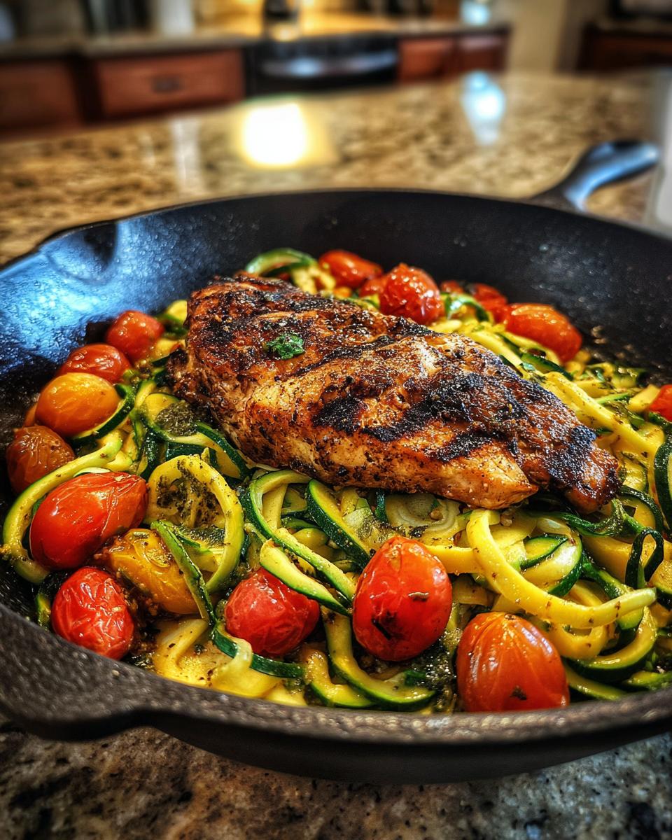 30 Minute Grilled chicken pesto zucchini triumph 5 Grilled chicken pesto zucchini - detail 2