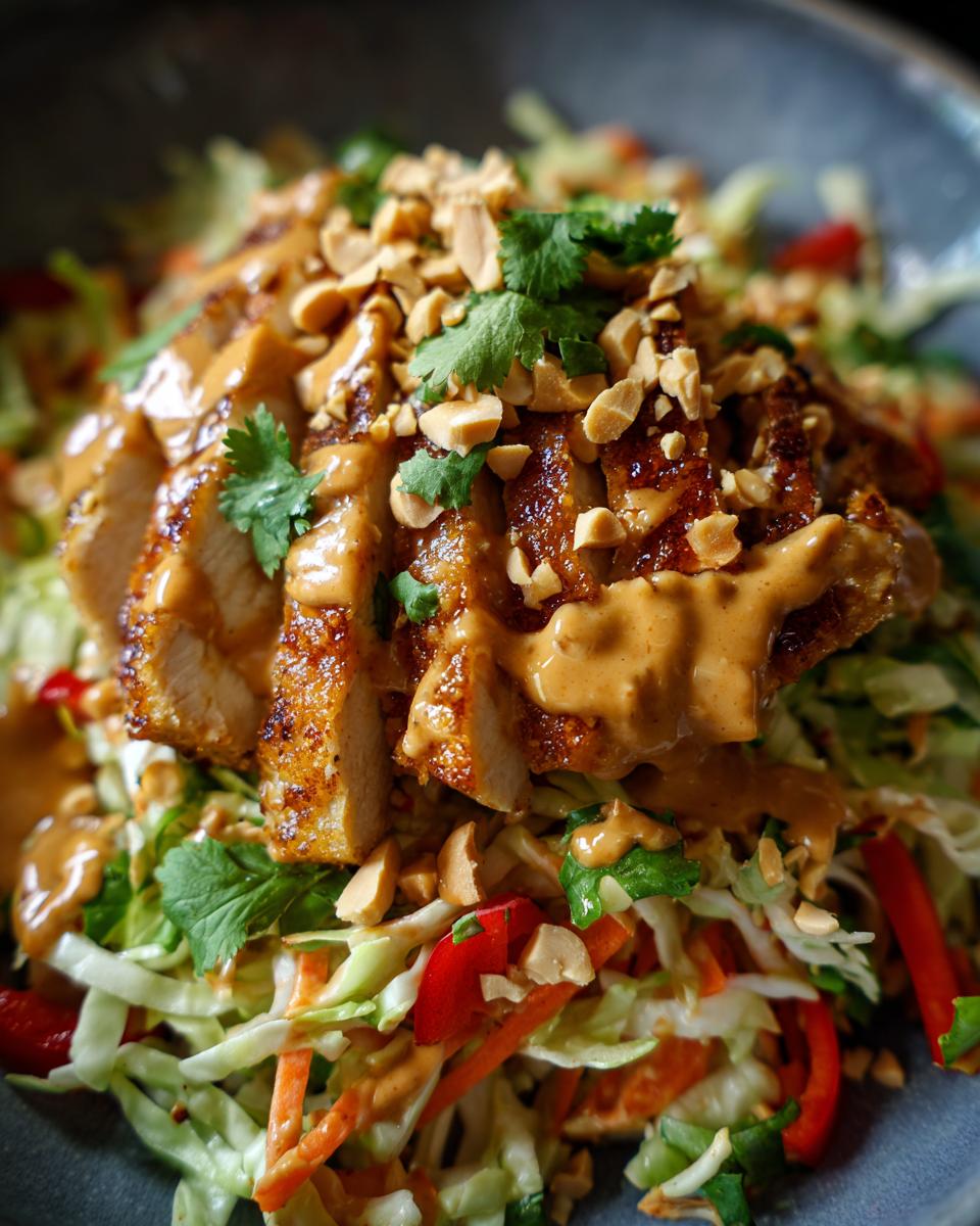 Scrumptious Thai Peanut Chicken Slaw in 4 Bowls 5 Thai Peanut Chicken Slaw - detail 1