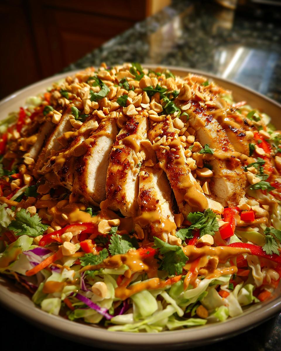 Scrumptious Thai Peanut Chicken Slaw in 4 Bowls 7 Thai Peanut Chicken Slaw - detail 3