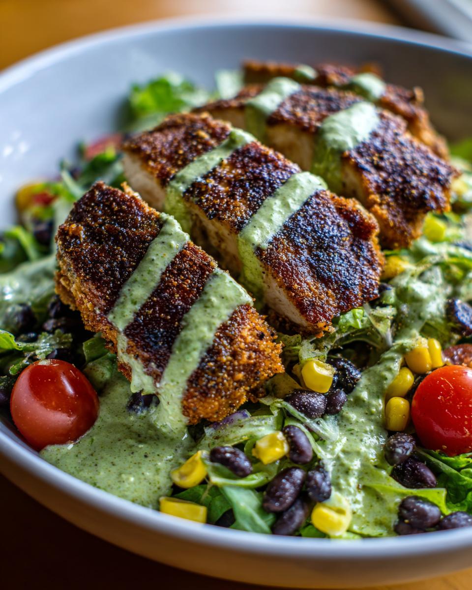 Amazing 3-Step BBQ chicken salad 4 BBQ chicken salad with avocado dressing - detail 1