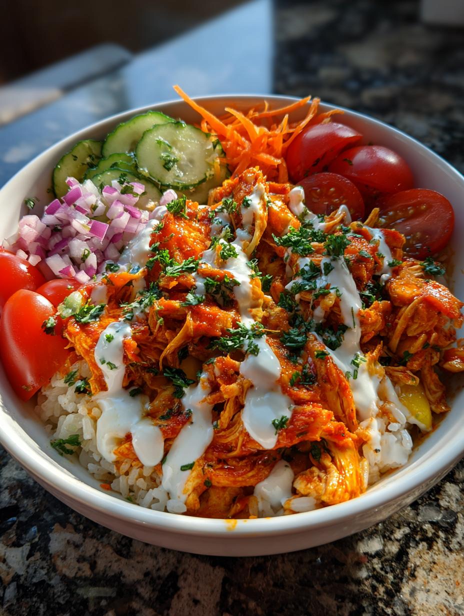 5 Minute Buffalo chicken rice bowls Joy 5 Buffalo chicken rice bowls - detail 2