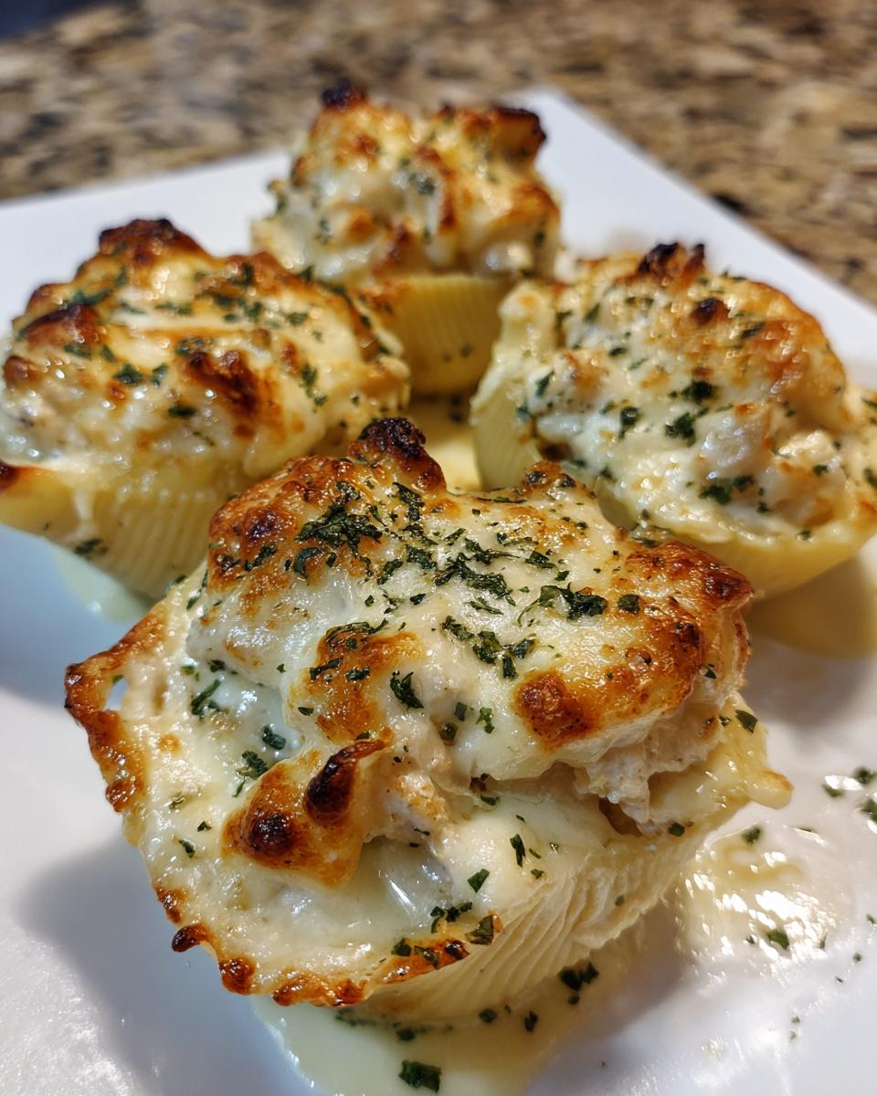 Amazing 6 Chicken Alfredo stuffed shells 4 Chicken Alfredo stuffed shells - detail 1