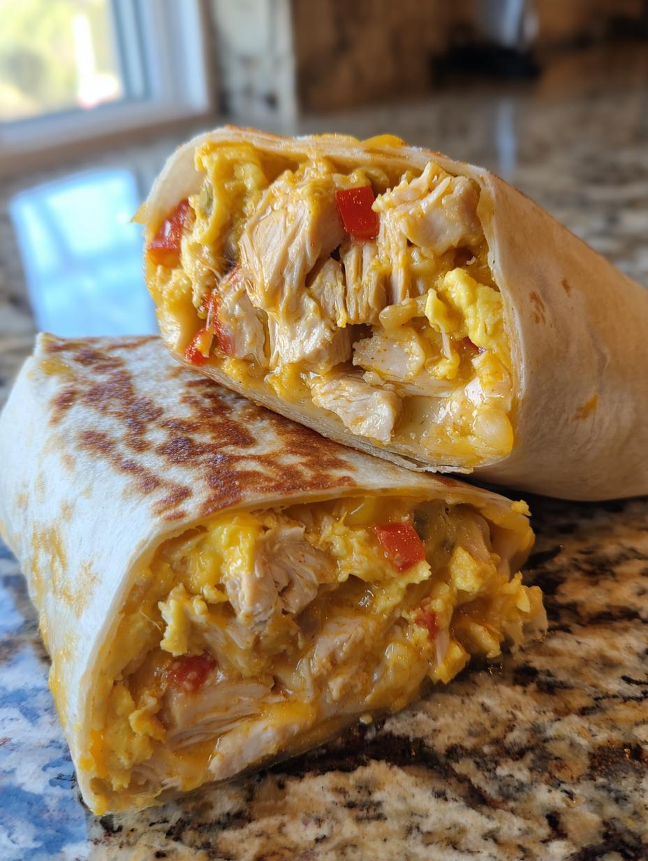 Amazing 4 Chicken Breakfast Burritos with Eggs 5 Chicken Breakfast Burritos with Scrambled Eggs - detail 2