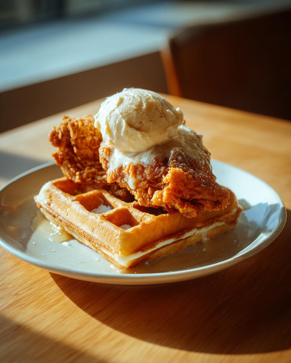 Stunning Chicken and Waffles with Whipped Maple Butter 4 Chicken and Waffles with Whipped Maple Butter - detail 1