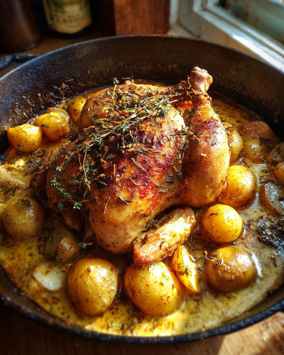 Juicy 60-Minute Creamy Lemon Herb Pot Roasted Whole Chicken 4 Creamy Lemon Herb Pot Roasted Whole Chicken - detail 1