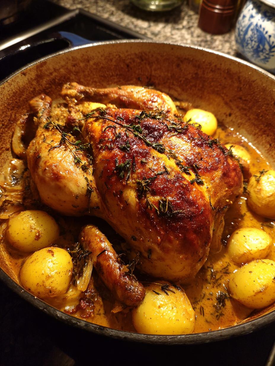 Juicy 60-Minute Creamy Lemon Herb Pot Roasted Whole Chicken 5 Creamy Lemon Herb Pot Roasted Whole Chicken - detail 2