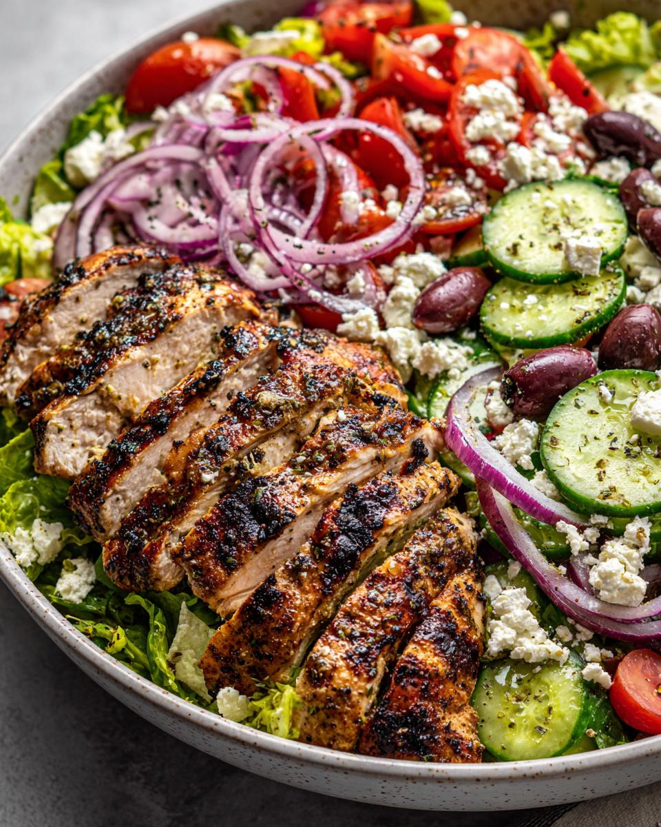Amazing Greek grilled chicken salad in 4 steps 4 Greek grilled chicken salad - detail 1