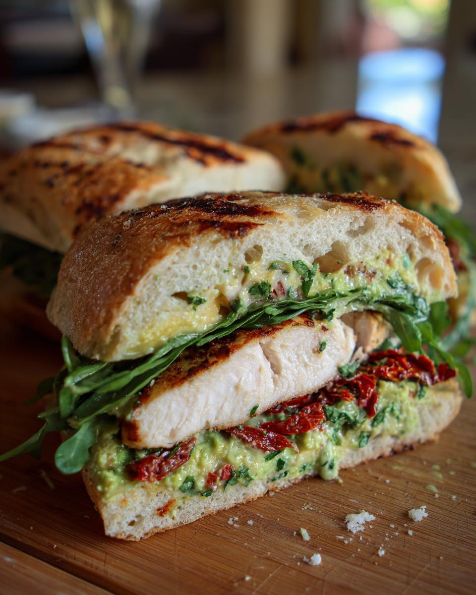 Amazing 4-Ingredient Grilled Chicken Avocado Sandwich 4 Grilled Chicken Avocado Sandwich with Lemon Herb Sauce - detail 1