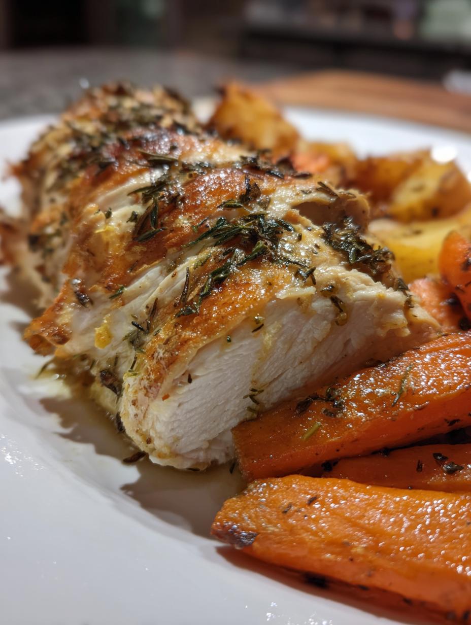 Flavorful 1-pan Herb Butter Oven Roasted Chicken 5 Herb Butter Oven Roasted Chicken with Vegetables - detail 2