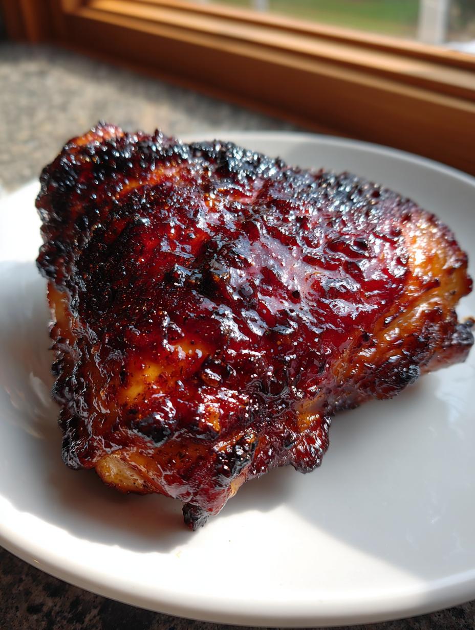 Amazing 4-Step Oven-Baked BBQ Chicken Thighs 5 Oven-Baked BBQ Chicken Thighs with Caramelized Glaze - detail 2