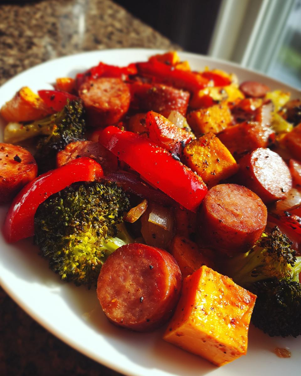 Sheet pan chicken sausage dinner is amazing 10 minute 4 Sheet pan chicken sausage dinner - detail 1