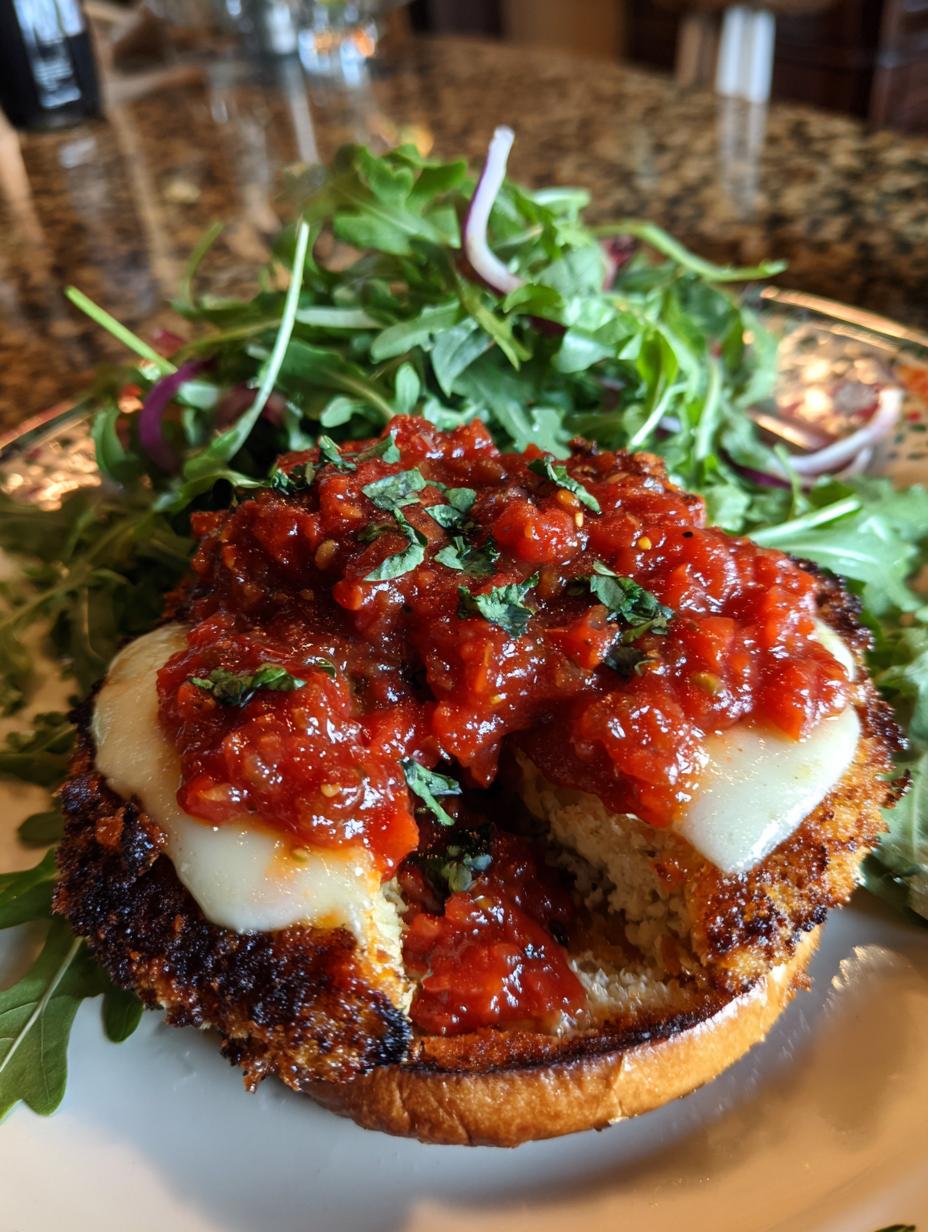 Stuffed chicken parmesan burgers: 4 total joys 5 Stuffed chicken parmesan burgers - detail 2