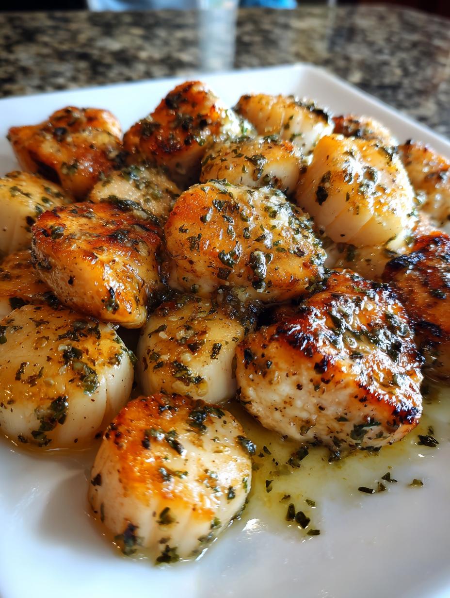 Amazing Surf and Turf Skillet with Chicken and Scallops 5 Surf and Turf Skillet with Chicken and Scallops - detail 2