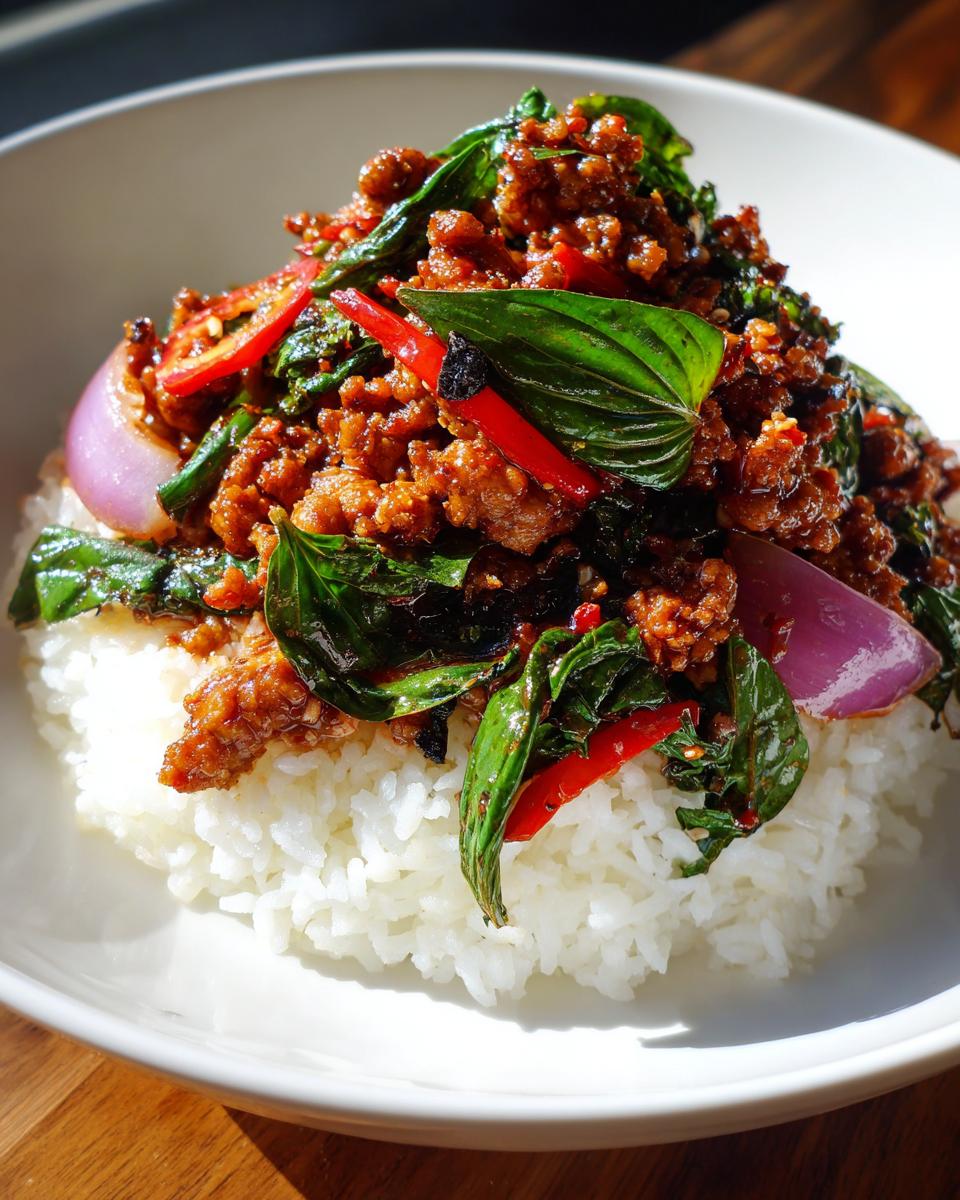 Amazing Thai basil chicken in 20 minutes 4 Thai basil chicken - detail 1