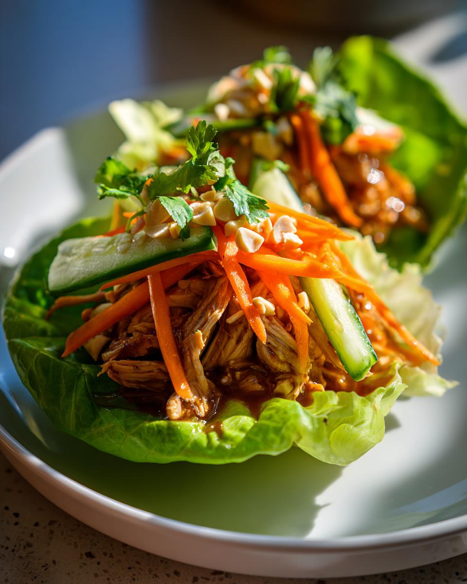 Best 4 Thai chicken lettuce wraps amazing flavor 4 Thai chicken lettuce wraps - detail 1