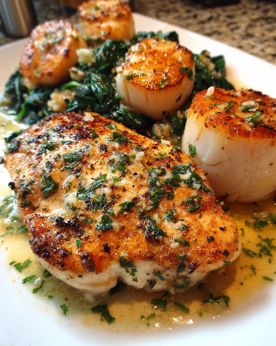 Amazing chicken and scallops in 1 pan 4 chicken and scallops - detail 1