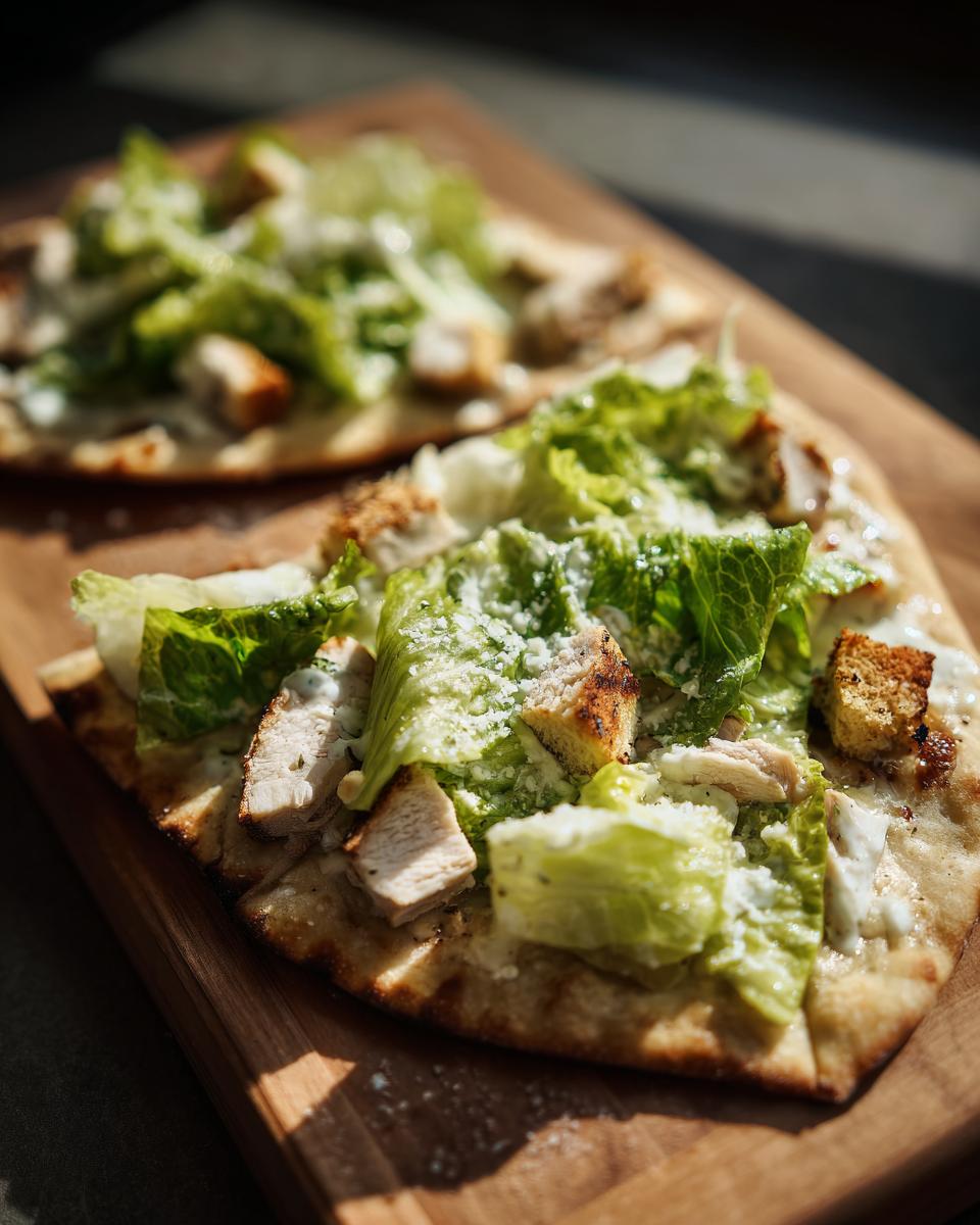 25 Min chicken caesar salad flatbreads Win 4 chicken caesar salad flatbreads - detail 1