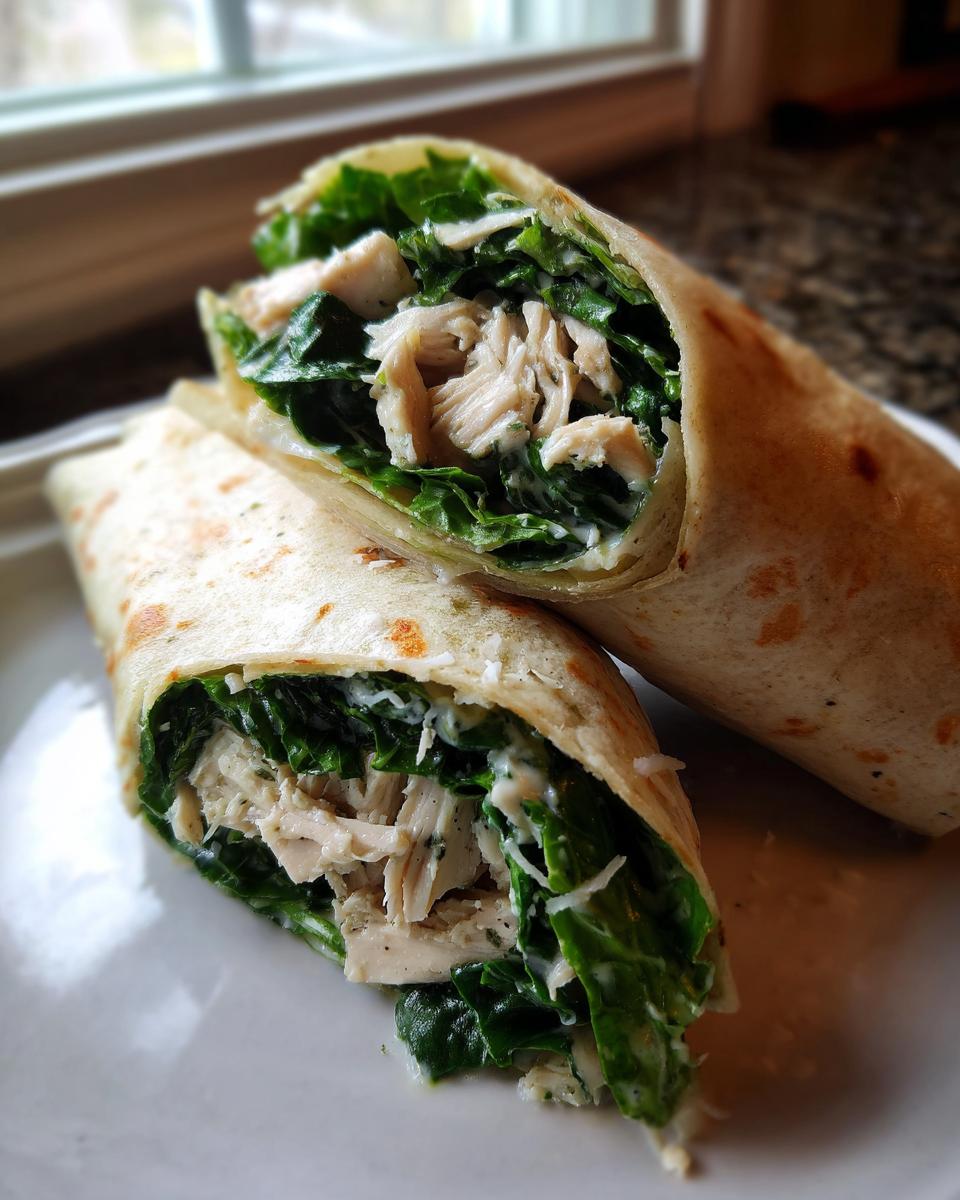 15 Minute Chicken Caesar Wrap Joy 4 chicken caesar wrap - detail 1