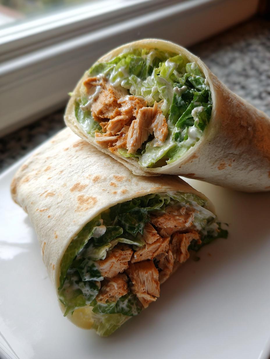 15 Minute Chicken Caesar Wrap Joy 5 chicken caesar wrap - detail 2