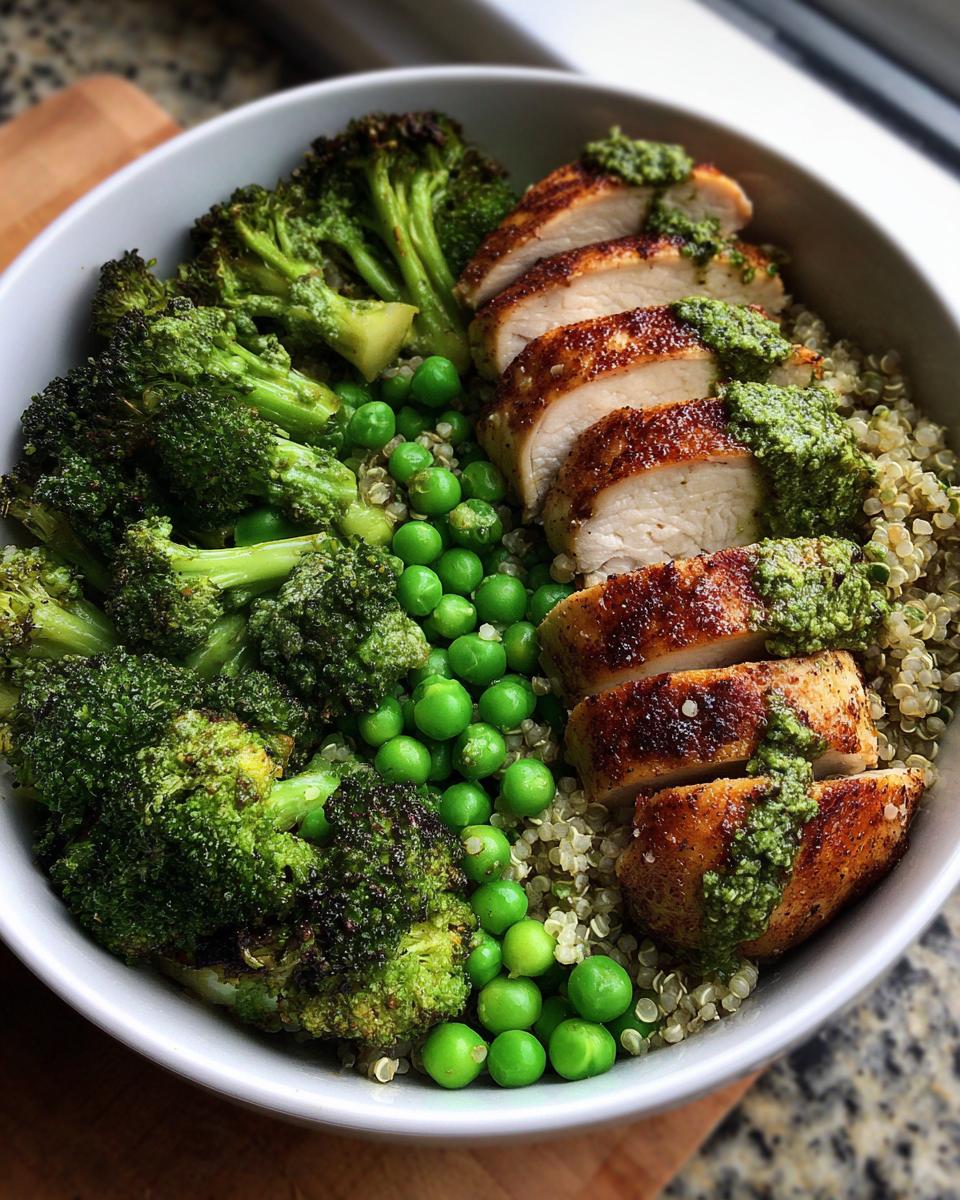 Amazing 4-ingredient chicken pesto bowls 4 chicken pesto bowls - detail 1