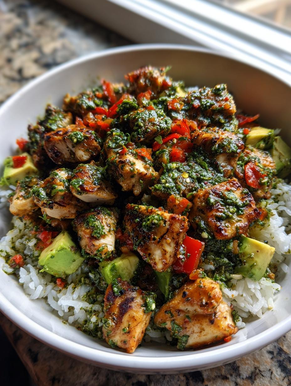 Flavorful chimichurri chicken bowl in 35 mins 5 chimichurri chicken bowl - detail 2