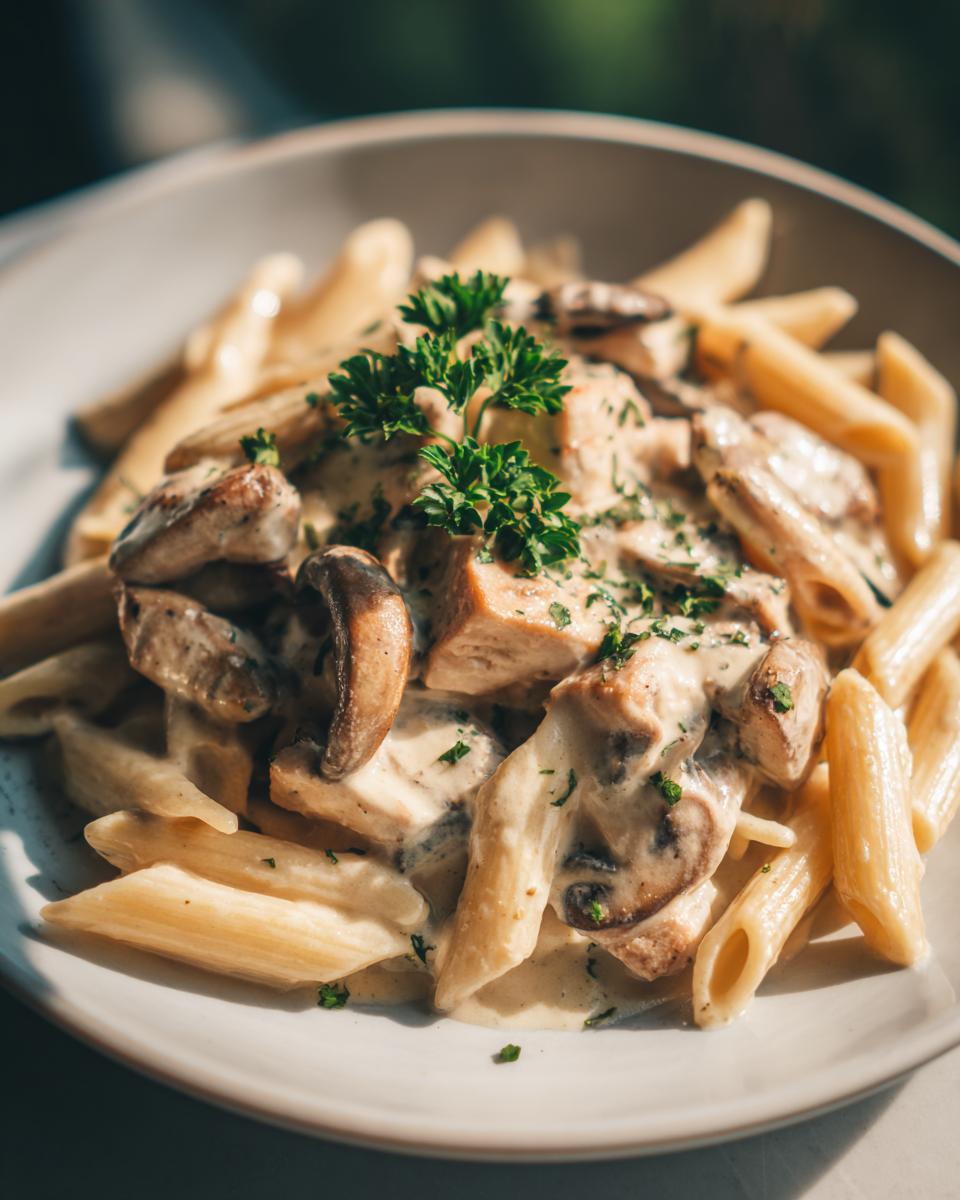 Amazing 1-Pot Creamy Chicken Mushroom Pasta Now 4 creamy chicken mushroom pasta - detail 1