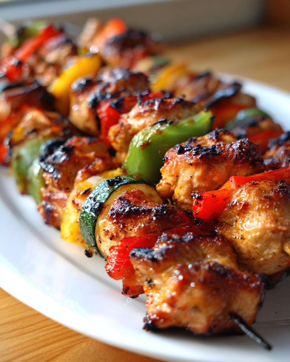 Amazing 12-Minute Grilled Chicken Kabobs 4 grilled chicken kabobs - detail 1