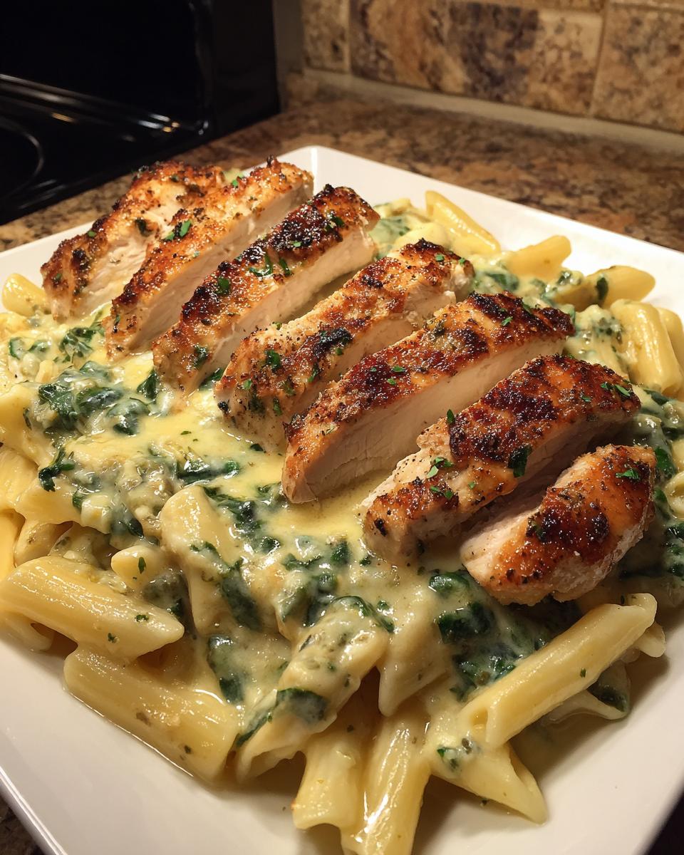 Amazing 20-min spinach artichoke chicken pasta 4 spinach artichoke chicken pasta - detail 1