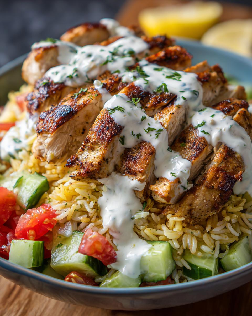 Divine 4-Ingredient Greek Chicken Bowl Rice 5 Greek Chicken Bowl with Lemon Rice - detail 1