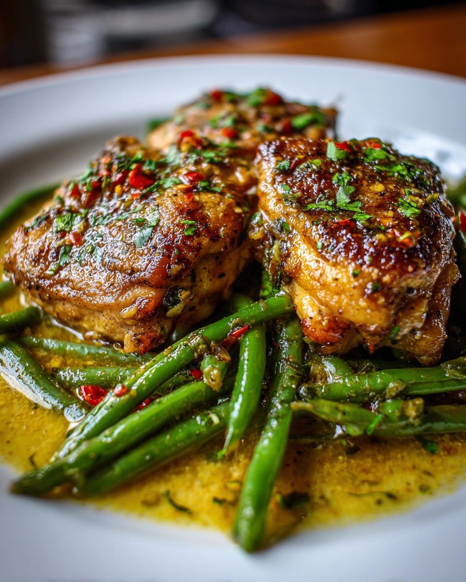 Amazing 30-min Lemon Garlic Butter Chicken Thighs 4 Lemon Garlic Butter Chicken Thighs and Green Beans - detail 1