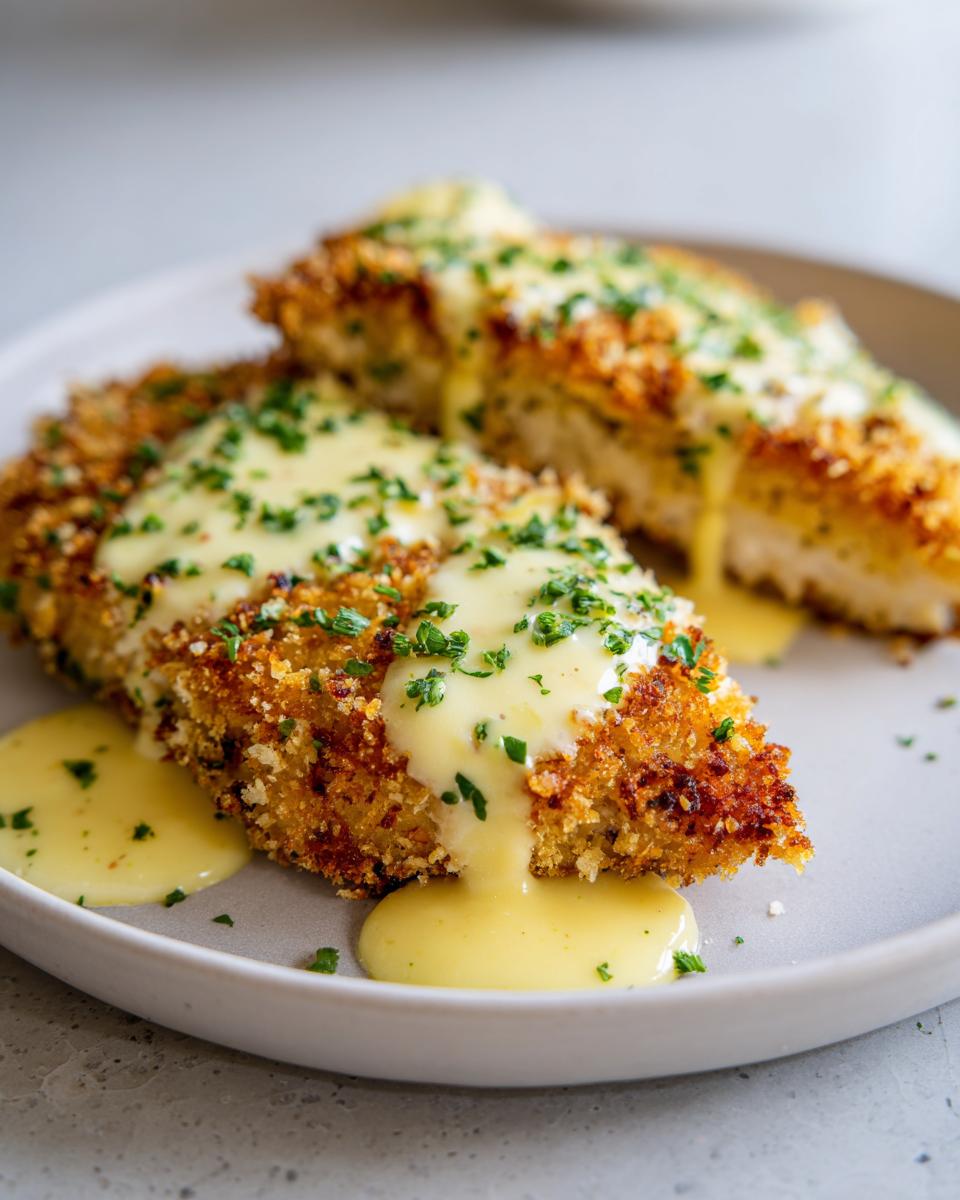 Amazing 4 Ingredient Lemon Pecorino Crusted Chicken 4 Lemon Pecorino Crusted Chicken with Creamy Sauce - detail 1