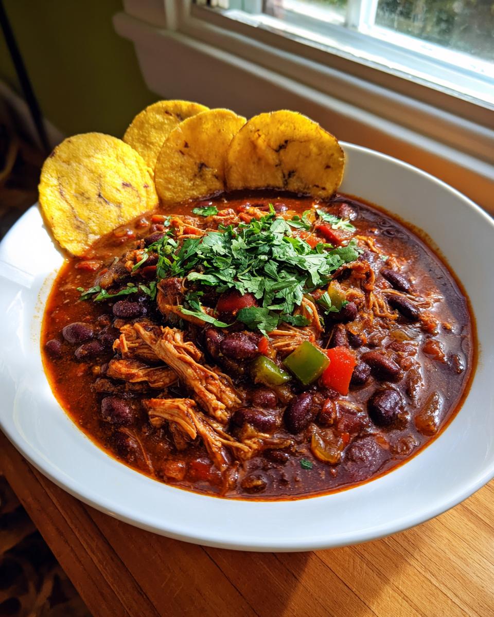 Fearless 6-Ingredient Slow Cooker Jerk Chicken Chili 4 Slow Cooker Jerk Chicken Chili with Plantain Chips - detail 1